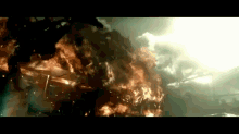 a large explosion with a lot of flames and smoke