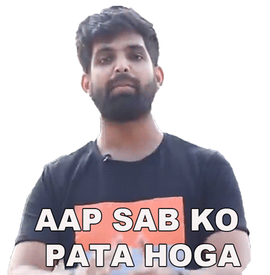 Aap Sab Ko Pata Hoga Sahil Virwani Sticker - Aap Sab Ko Pata Hoga Sahil Virwani Highstreet Junkies Stickers