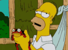 The Simpsons Licking Toads GIF