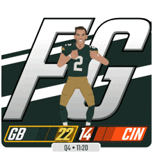 a green bay packers football player with the number 2