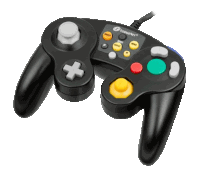 a black video game controller with a logonet logo on it