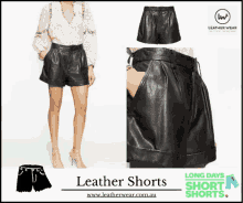leather shorts leatherwear
