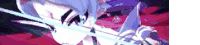 a pixel art of a person holding a sword in their hand .