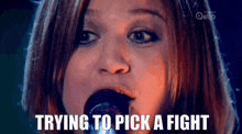 Kelly Clarkson My Life Would Suck Without You GIF - Kelly Clarkson My Life Would Suck Without You Trying To Start A Fight GIFs