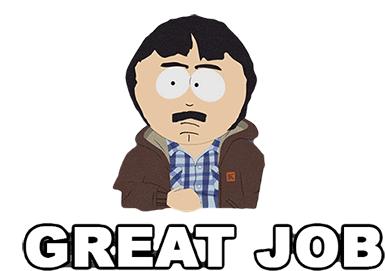 Great Job Randy Marsh Sticker - Great Job Randy Marsh South Park Stickers