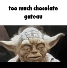 Yoda Chocolate Gateau GIF