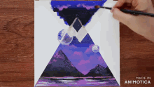 a person is painting a picture with the words made in animotica