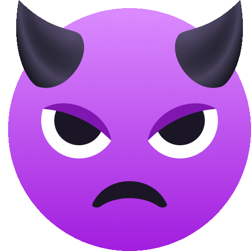 Angry Face With Horns People Sticker - Angry Face With Horns People Joypixels Stickers