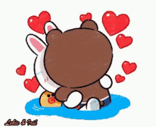 Cony And Brown Kiss GIF - Cony And Brown Kiss Love You GIFs