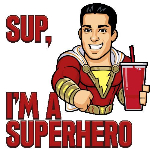 Sup Superhero Sticker - Sup Superhero Hey Stickers