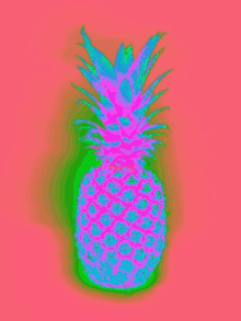 pineapple trippy colorful rainbow flash