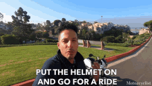 Put The Helmet On And Go For A Ride Riding GIF