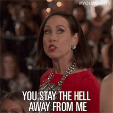 You Stay The Hell Away From Me Get Away From Me GIF - You Stay The Hell Away From Me Get Away From Me Miriam Shor GIFs