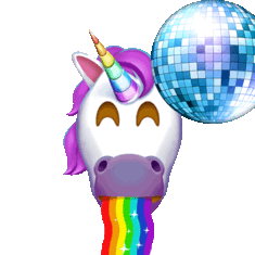 Unicorn Party Sticker - Unicorn Party Puke Stickers