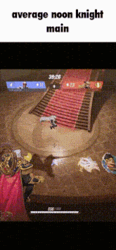 a screenshot of a video game that says average noon knight main .