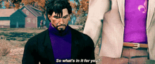Saints Row So Whats In It For You GIF - Saints Row So Whats In It For You The Boss GIFs
