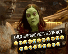Even She Was Weirded Tf Out Gamora GIF - Even She Was Weirded Tf Out Gamora Gotg GIFs