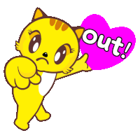 Yellow Cat Warning Sticker