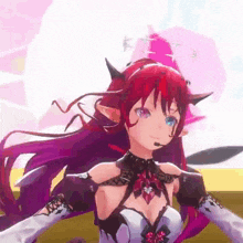 a close up of a cartoon character with red hair