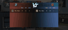 a screenshot of a game with the number 21 and 13