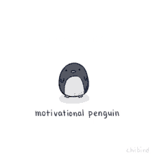a penguin with the words work hard keep fighting motivational penguin written below it