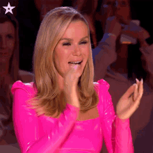 Clap Amanda Holden GIF - Clap Amanda Holden Britains Got Talent GIFs