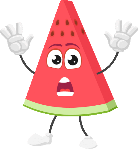 Watermelon Aahh Sticker - Watermelon Aahh Hands Up Stickers