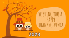 Happy Thanksgiving Wishing You GIF - Happy Thanksgiving Wishing You Owl GIFs