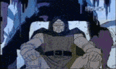 a cartoon character from cartoon network is sitting on a throne