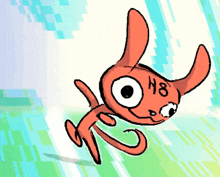 a drawing of a cartoon character with the number 48 written on its face