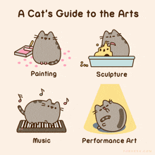 A Cat'S Guide To The Arts Pusheen GIF