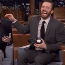 Laughing Hysterically Chris Evans GIF - Laughing Hysterically Chris Evans Happy GIFs
