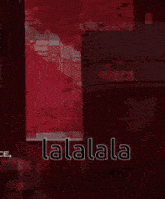 a cartoon character with a hat and the words lalala on it