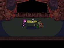 a video game scene where a character says stay still