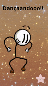 a cartoon character is dancing with the words dancaandooo written above him