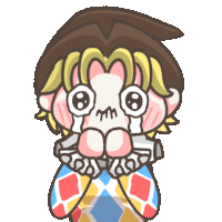 a cartoon drawing of a clown with a tear running down his face