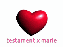 testament x marie is written on a white background