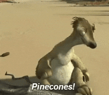Pinecones Sid The Sloth GIF - Pinecones Sid The Sloth Ice Age GIFs