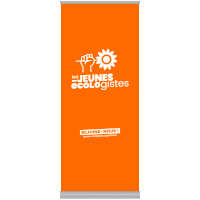 an orange banner that says les jeunes ecologistes on it