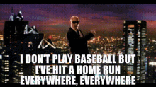 Pitbull I Dont Play Baseball GIF - Pitbull I Dont Play Baseball But Ive Hit A Home Run GIFs