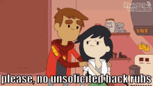Bravest Warriors Please No Unsolicited Back Rubs GIF - Bravest Warriors Please No Unsolicited Back Rubs Beth Tezuya GIFs