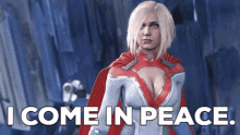 Injustice2 I Come In Peace GIF - Injustice2 I Come In Peace Power Girl GIFs