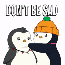 cute friends hug penguin pudgy