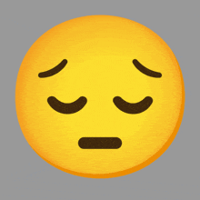 a yellow smiley face with a sad expression on it