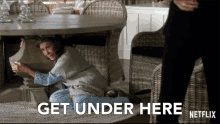 Get Under Here Grace And Frankie GIF - Get Under Here Grace And Frankie Season1 GIFs