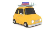 3d Toy Car GIF - 3d Toy Car Yellowcar GIFs