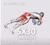 a pixel art illustration of a person doing a plank exercise