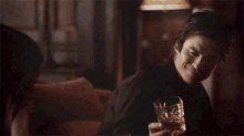 Damon Salvatore Cheers GIF - Damon Salvatore Cheers The Vampire Diaries GIFs