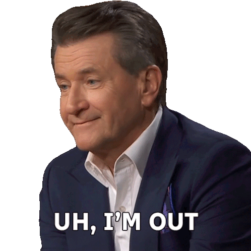 Uh I'M Out Robert Herjavec Sticker - Uh I'M Out Robert Herjavec Dragons' Den Stickers