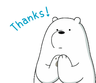 Thanks Grateful Sticker - Thanks Grateful We Bare Bears Stickers